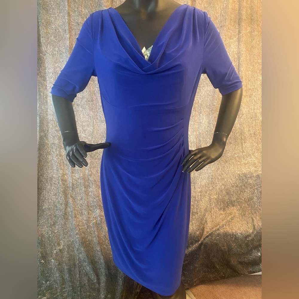 Ralph Lauren: 3/4 Length Sleeve Midi Shift Dress